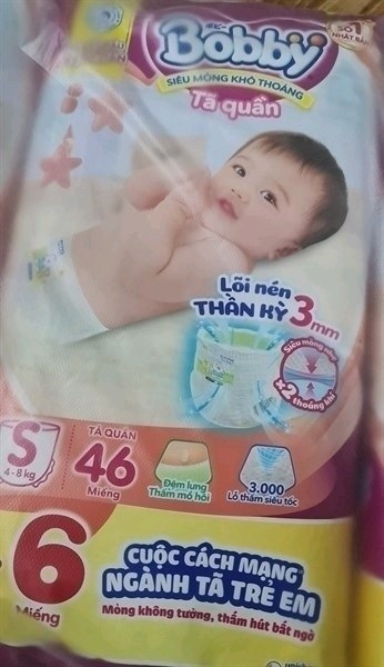 Tã quần bobby S 46 miếng