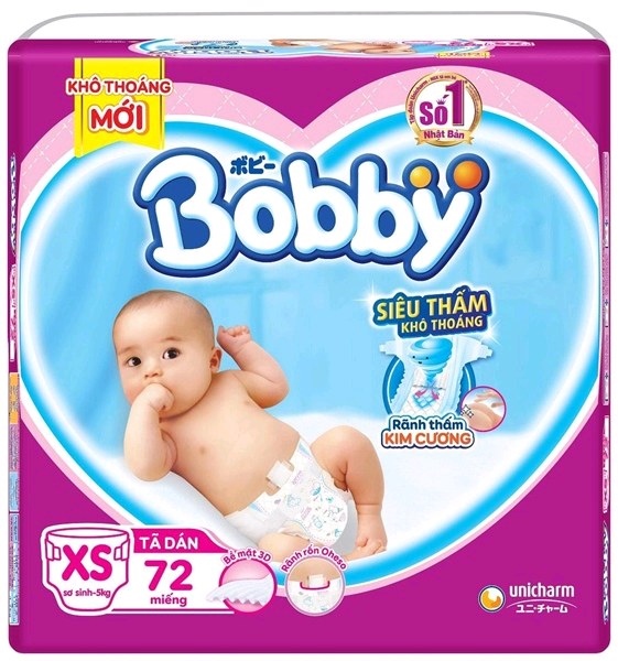 Tã dán bobby XS 70 miếng