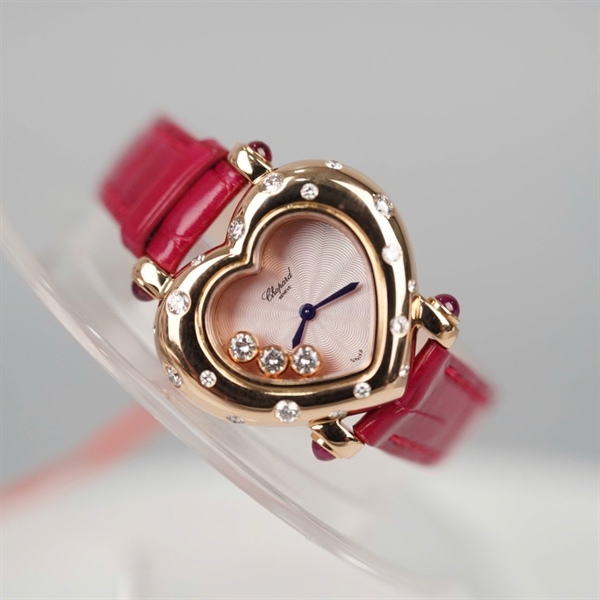 Đồng hồ Chopard mặt trái tim dây hồng (477518) sz28 (HC) +