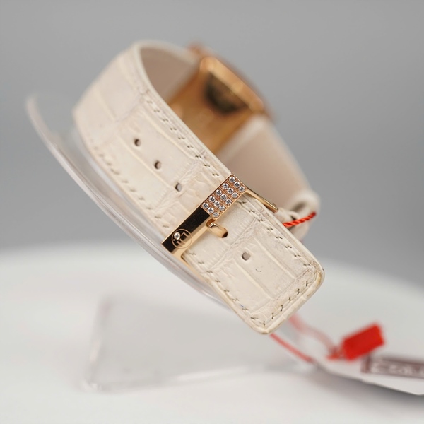 Đồng hồ Leon Hatot mặt vuông dây trắng (N512) (HC) KG +