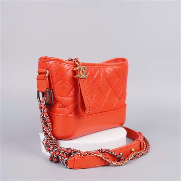 Túi Chanel Gab màu cam (27138717) sz18 KG+