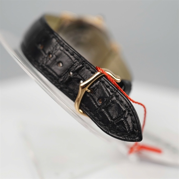 Đồng hồ Cartier mặt tròn full kim cương quai đen (856717MX) (HC) +