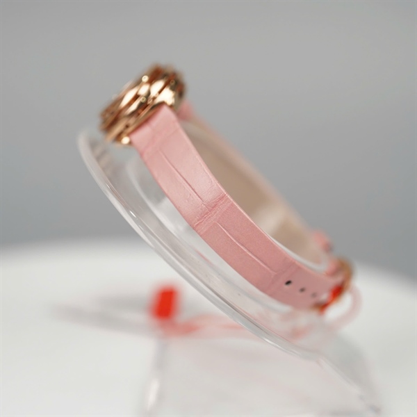 Đồng hồ Chopard mặt tròn quai hồng, kèm bút chỉnh (114413) (HC) +