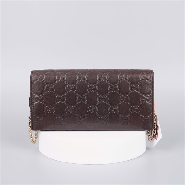 Túi GG nâu đen dáng ví sz19 +