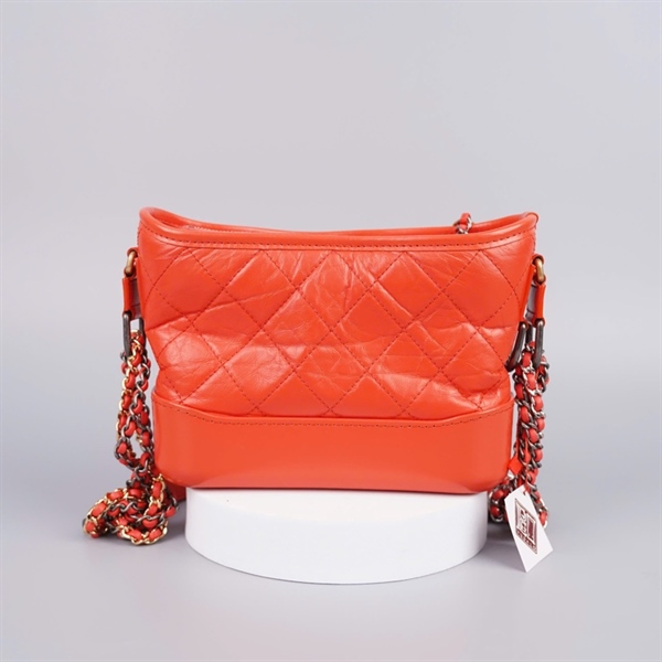 Túi Chanel Gab màu cam (27138717) sz18 KG+