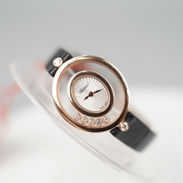 Đồng hồ Chopard mặt tròn quai đen (4033706) (HC) +