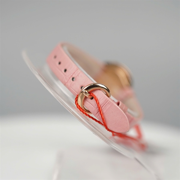 Đồng hồ Chopard mặt tròn quai hồng, kèm bút chỉnh (114413) (HC) +