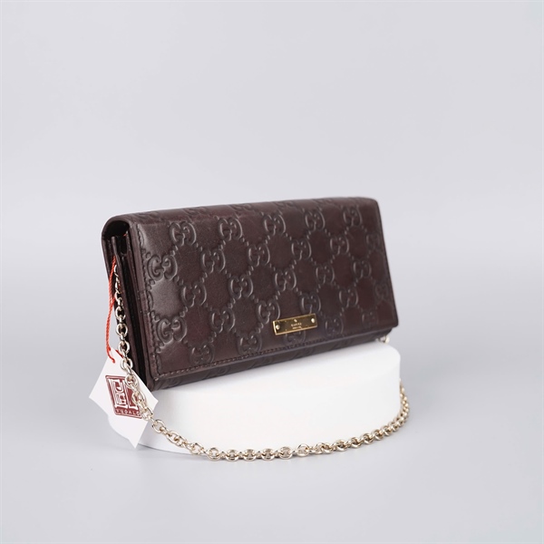 Túi GG nâu đen dáng ví sz19 +