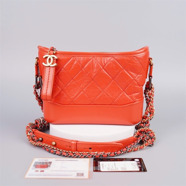 Túi Chanel Gab màu cam (27138717) sz18 KG+