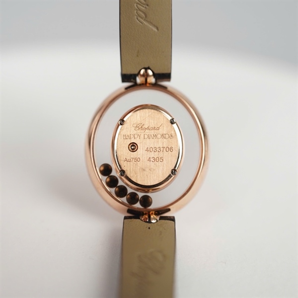 Đồng hồ Chopard mặt tròn quai đen (4033706) (HC) +