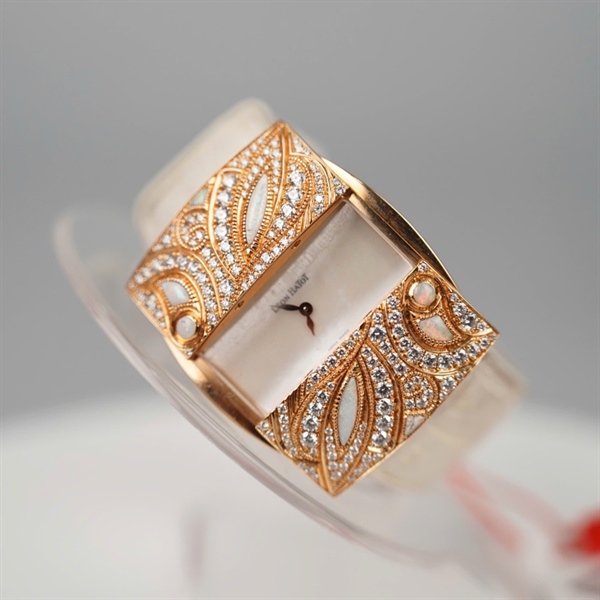 Đồng hồ Leon Hatot mặt vuông dây trắng (N512) (HC) KG +