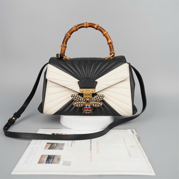 Túi GG con ong trắng đen quai trúc sz30 KG+