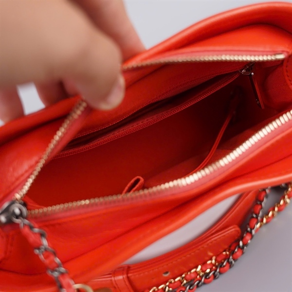 Túi Chanel Gab màu cam (27138717) sz18 KG+