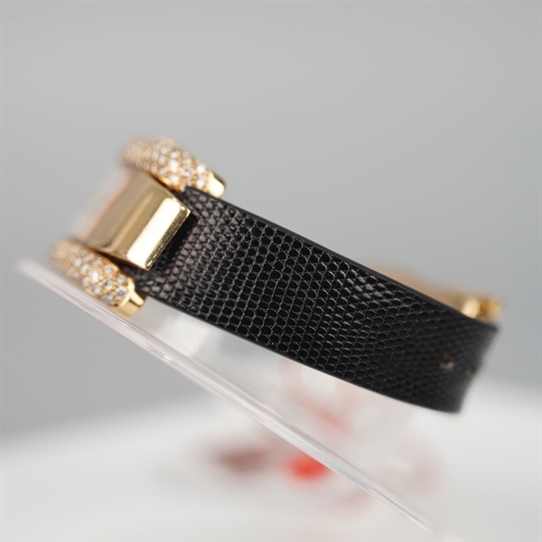 Đồng hồ Chopard mặt vuông quai đen (HC) KG+