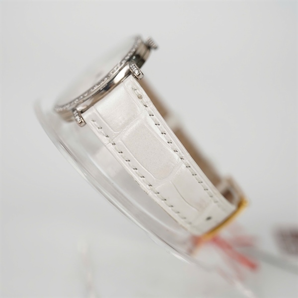 Đồng hồ Chopard mặt tròn full kim cương quai trắng (604994) (HC) +