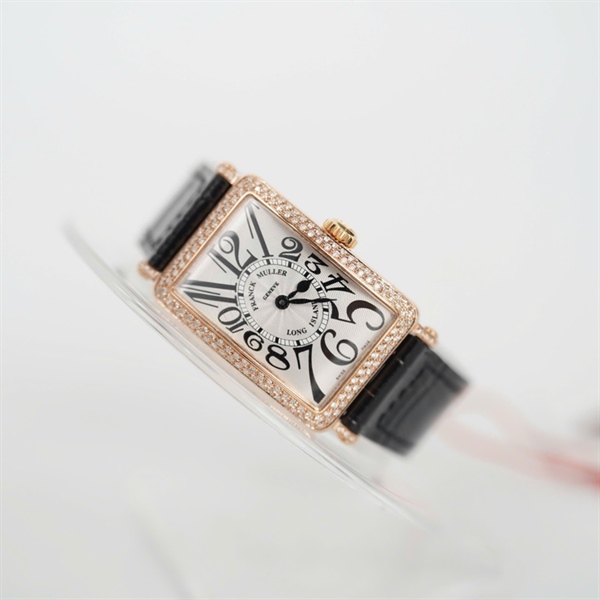 Đồng hồ Franck Muller mặt vuông viền vàng đính đá (N3530) (HC) KG +