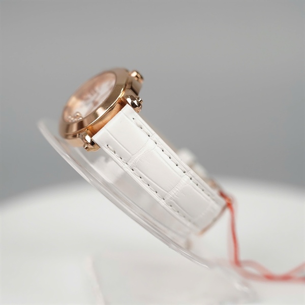 Đồng hồ Chopard mặt tròn dây trắng (1425866) sz28 (HC) +