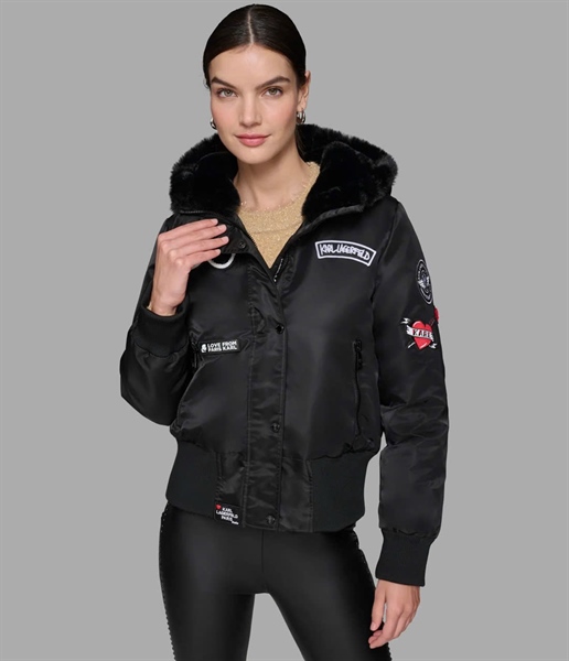 LW0MP839-ÁO KHOÁC KARL ĐEN XS