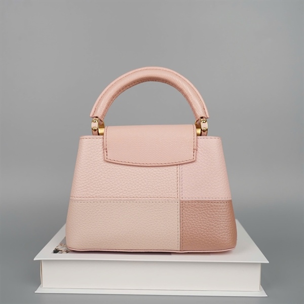 Túi LV Capu hồng phối nâu sz19 (HC) +