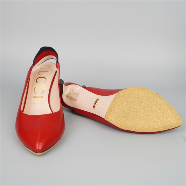 Giày GG đỏ sz38.5 cao 9p KG+