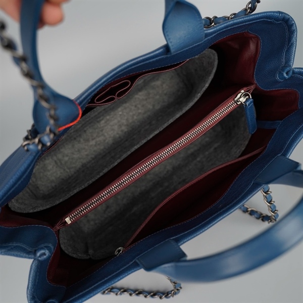 Túi Chanel xanh có lót form (22221063) sz34 KG+