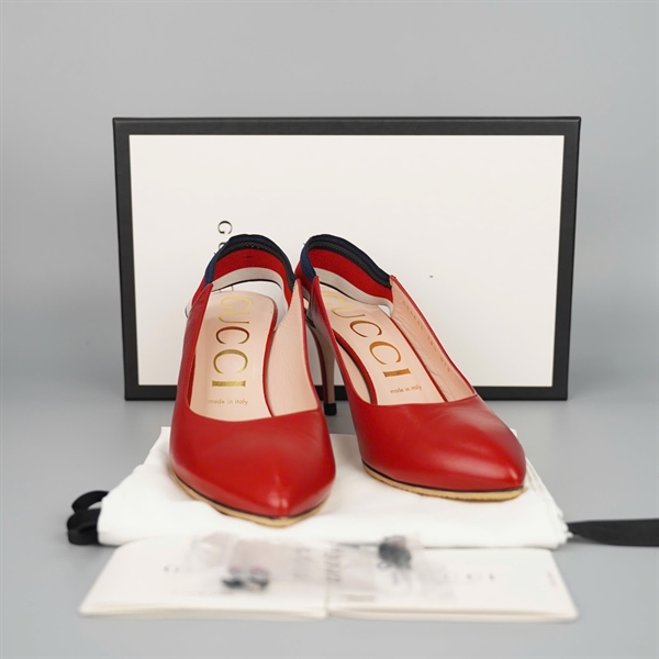 Giày GG đỏ sz38.5 cao 9p KG+
