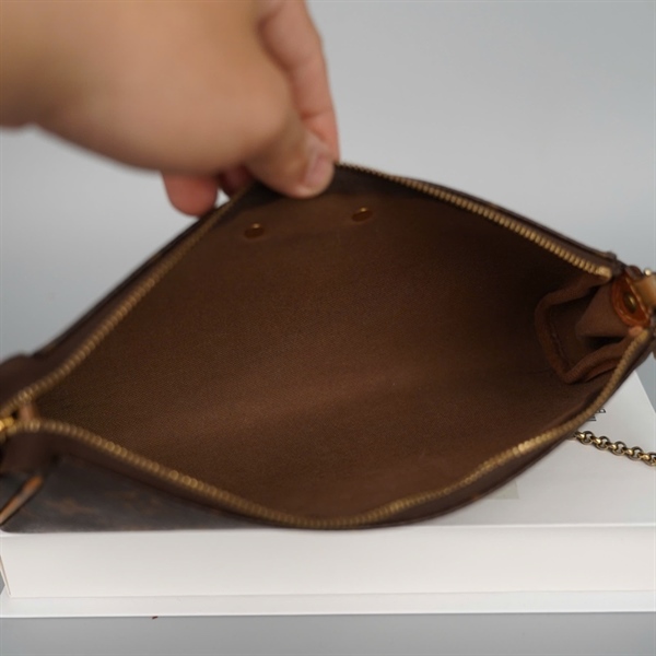 Túi LV kẹp nách hoa nâu (SN1111) sz25 KG+