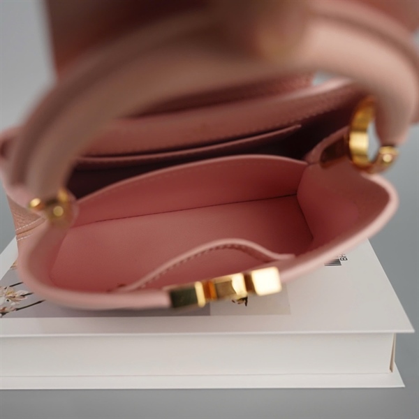 Túi LV Capu hồng phối nâu sz19 (HC) +