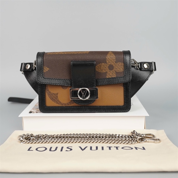 Túi LV Dauphine hoa nâu kèm 2 strap (AA1189) sz19 (HC) +