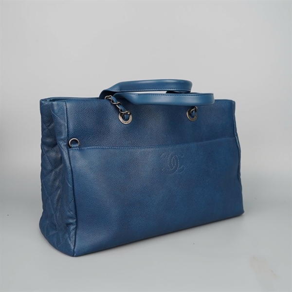 Túi Chanel xanh có lót form (22221063) sz34 KG+