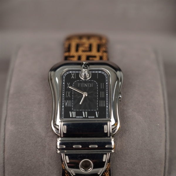 Đồng hồ Fendi mặt bạc (046-3800G+324) KG+