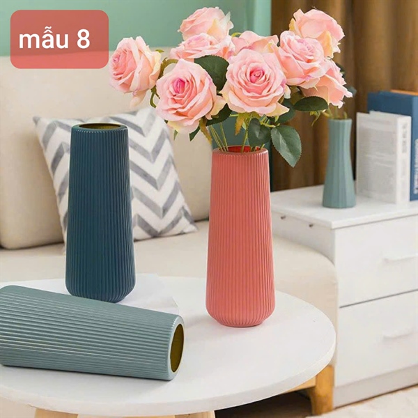 Lọ hoa nhựa giả sứ mẫu 8