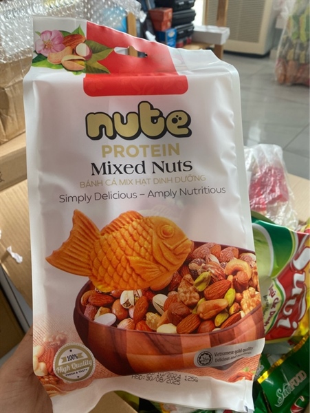 bánh cá mix hạt dinh dưỡng nute 125G