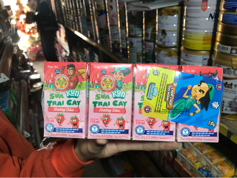 Kun sữa trái cây hương dâu 110ml