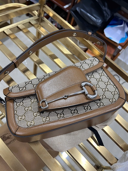 Túi GG 1955 màu xám nâu nghiêng (520981E) sz26 (thuật) +