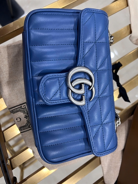 Túi GG marmont xanh (62493) sz21 (thuật) +