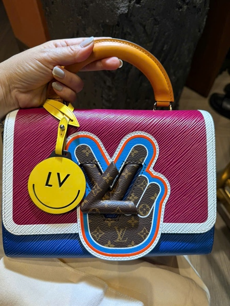 Túi LV twist hồng xanh (SR4108) kèm gương sz23 +