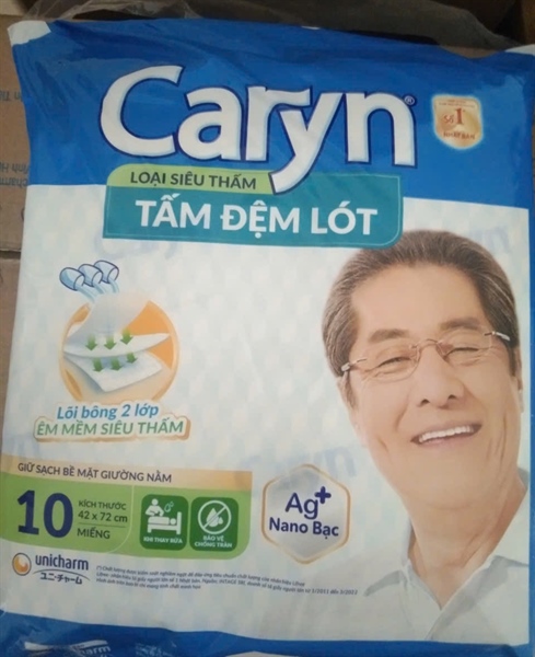 Tấm đệm lót Caryn loại siêu thấm bịch 10 miếng 42x72cm - Diana