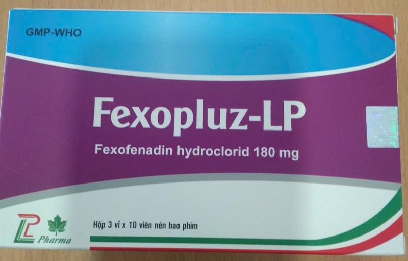 Fexopluz-LP (Fexofenadin 180mg - Chống dị ứng) (Hộp 3 vỉ x 10 viên) - PP Liên Phong