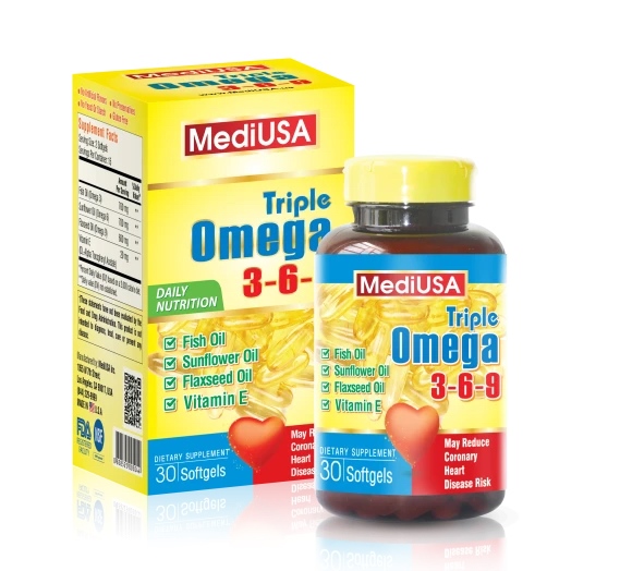 MediUSA Triple Omega 369 30 viên hỗ trợ thị lực và não bộ