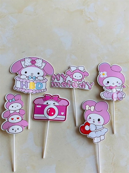 Cắm thỏ lody hồng nhạt ( bịch 10 set nhỏ )
