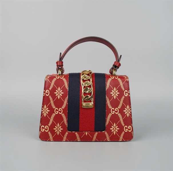 Túi GG Sylvie đỏ kèm 2 strap (A032025195) sz20 +