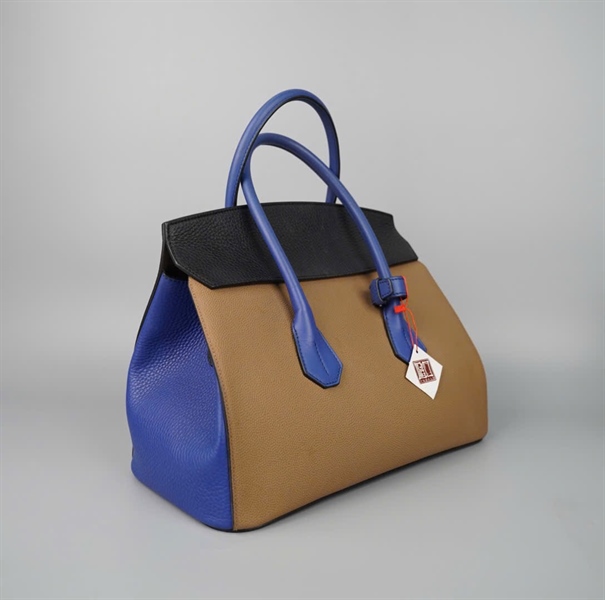 Túi Bally nâu phối xanh sz34 KG +