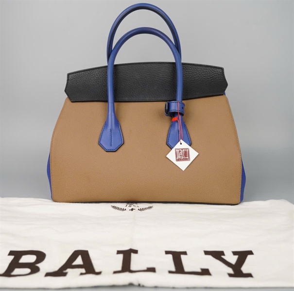 Túi Bally nâu phối xanh sz34 KG +