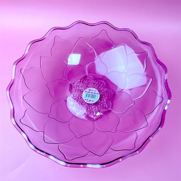 Đĩa nhựa hoạ tiết hoa sen