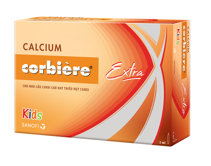 Calcium corbiere kids extra sanofi (hộp/30ống/5ml)