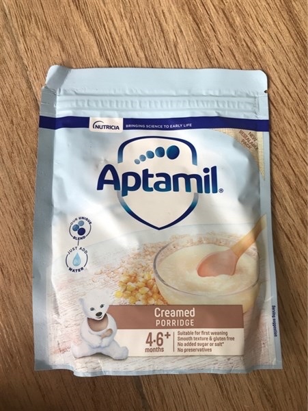 Bột ăn dặm hữu cơ Aptamil nội địa anh cho bé 4m+ vị kem ngô ngũ cốc