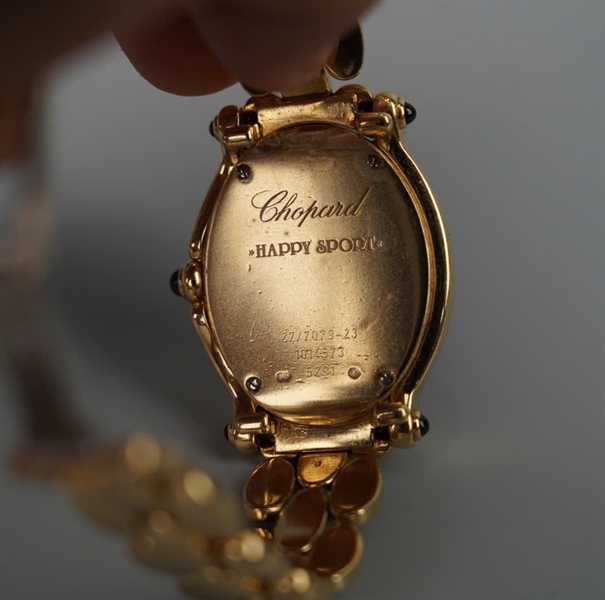 Đồng hồ Chopard mặt tròn mày vàng (2777079-23) (HC) KG+