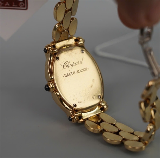 Đồng hồ Chopard mặt tròn mày vàng (2777079-23) (HC) KG+