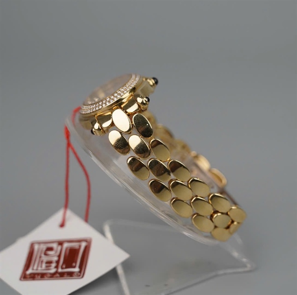 Đồng hồ Chopard mặt tròn mày vàng (2777079-23) (HC) KG+